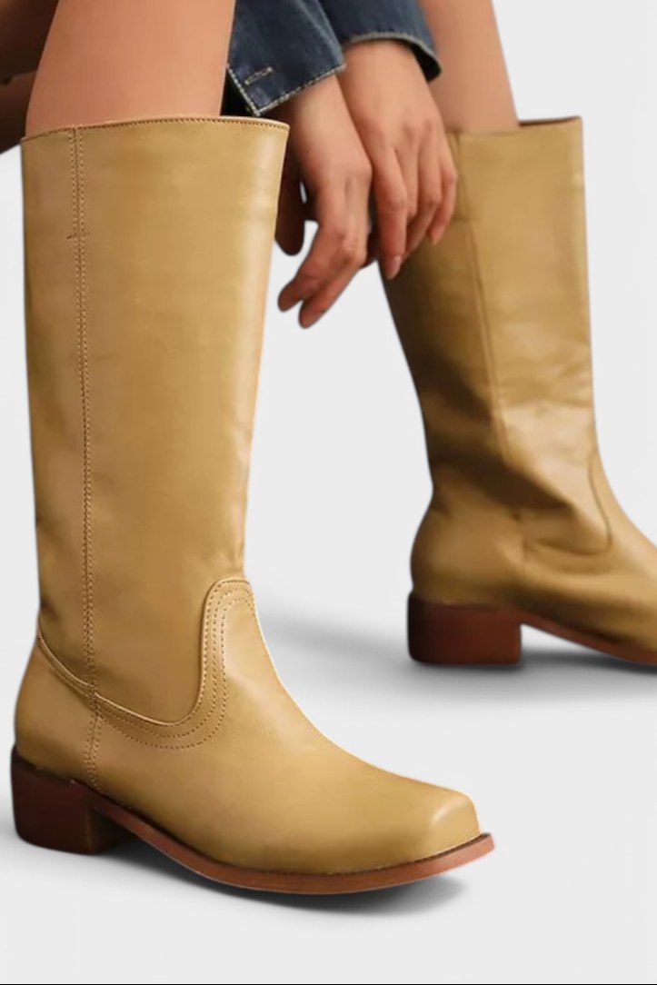 Millie | Damen kniehohe Lederstiefel mit Blockabsatz, elegante Lederstiefel | Nomadnts | Nomadnts