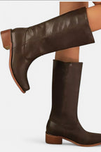 Millie | Damen kniehohe Lederstiefel mit Blockabsatz, elegante Lederstiefel | Nomadnts | Nomadnts
