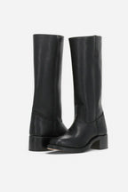Millie | Damen kniehohe Lederstiefel mit Blockabsatz, elegante Lederstiefel | Nomadnts | Nomadnts