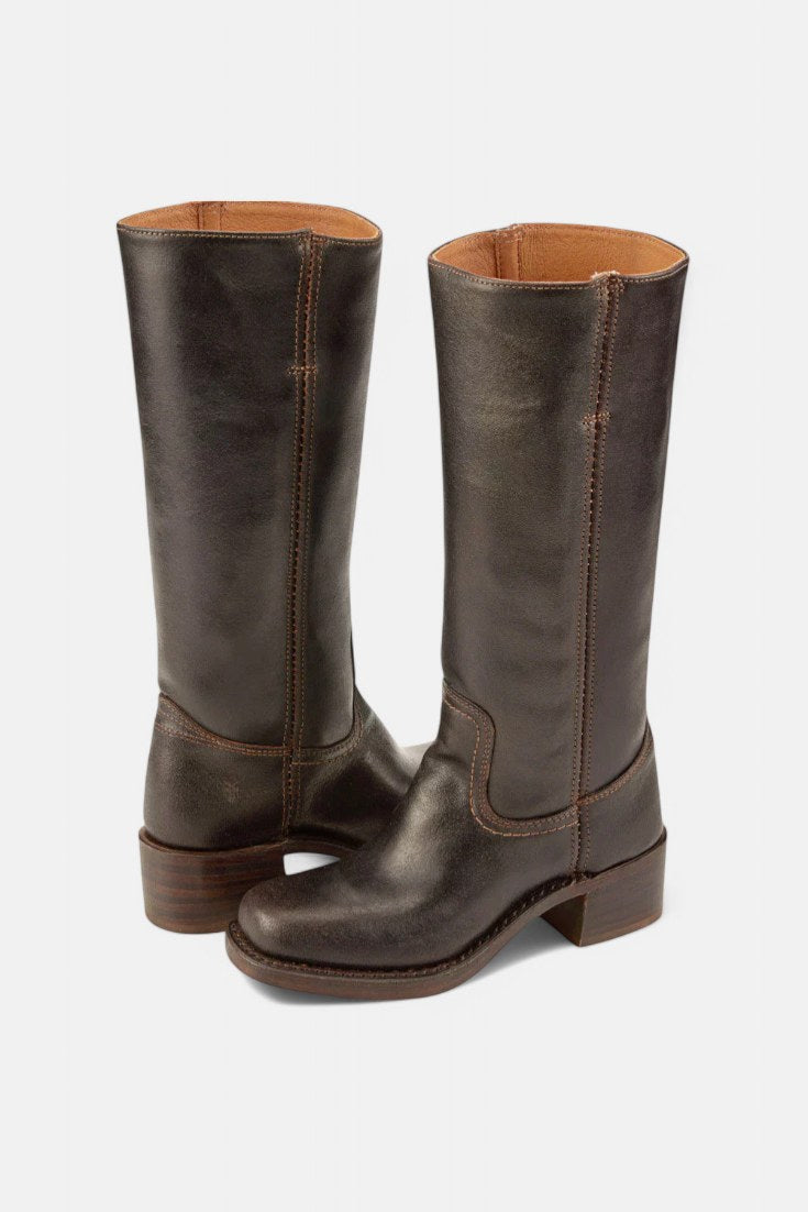 Millie | Damen kniehohe Lederstiefel mit Blockabsatz, elegante Lederstiefel | Nomadnts | Nomadnts