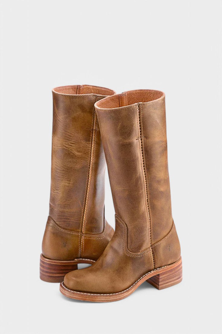 Millie | Damen kniehohe Lederstiefel mit Blockabsatz, elegante Lederstiefel | Nomadnts | Nomadnts