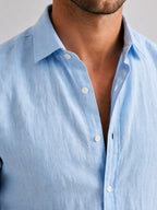 Mitchell | Herren Hemd in Leinenoptik, lockeres Button-Up-Hemd | Nomadnts | Grey