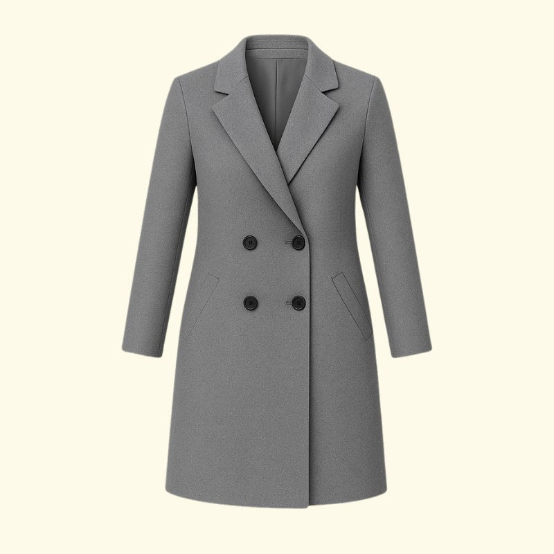 Monika | Damen Zweireihiger Mantel mit Reveren, Eleganter Herbstmantel | Nomad NTS