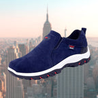 Moritz | Herren Slip-On Schuhe mit Stoßdämpfung, Ergonomische Walking Schuhe | Nomad NTS | Blau