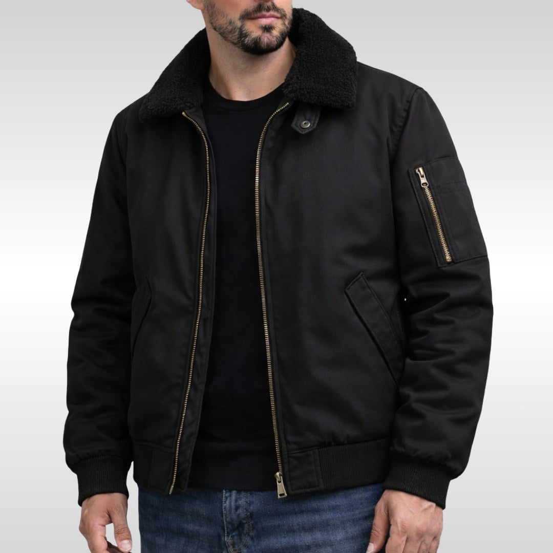 Nathan | Herren-Bomberjacke mit Struktur, warme Jacke mit Fleecefutter | Nomadnts