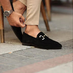 Nathan | Herren Wildleder-Loafer mit Horsebit-Detail, Slip-On-Loafer | Nomadnts | Nomadnts