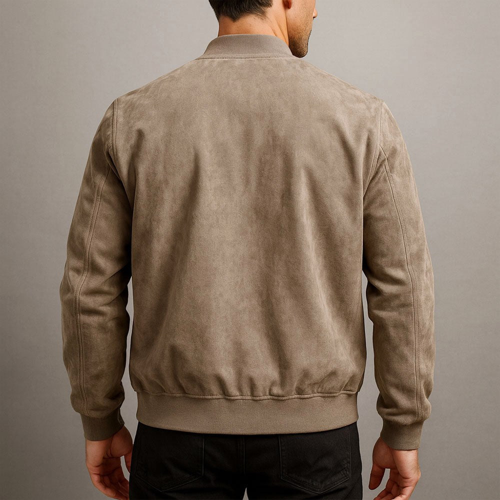 Nigel | Herren strukturierte Jacke in Wildleder-Optik, tailliert geschnittene Herbstjacke | Nomadnts | Nomadnts