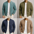Nigel | Herren strukturierte Jacke in Wildleder-Optik, tailliert geschnittene Herbstjacke | Nomadnts | Nomadnts