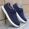 Niklas | Herren Canvas-Loafer mit elastischer Schnürung, leichte Slip-On Schuhe | Nomad NTS | Marineblau