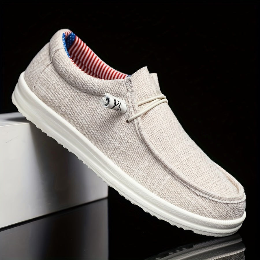 Niklas | Herren Canvas-Loafer mit elastischer Schnürung, leichte Slip-On Schuhe | Nomad NTS