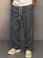 Nils | Herrenhose mit geradem Schnitt, moderne Jogger-Hose | Nomad NTS | Grijs