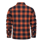 Noah | Herren sherpa-gefütterte Karo-Jacke, Herbstjacke mit Knopfleiste | Nomadnts | Green