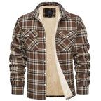 Noah | Herren sherpa-gefütterte Karo-Jacke, Herbstjacke mit Knopfleiste | Nomadnts | Nomadnts