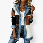 Noelle | Damen Hybrid Strick-Denim-Jacke, entspannte Jacke mit Knopfleiste | Nomadnts | Nomadnts