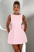 Noemie | Damen A-Linien-Minikleid mit Perlenbesatz, Kleid für Hochzeitsgäste | Nomadnts | Pink