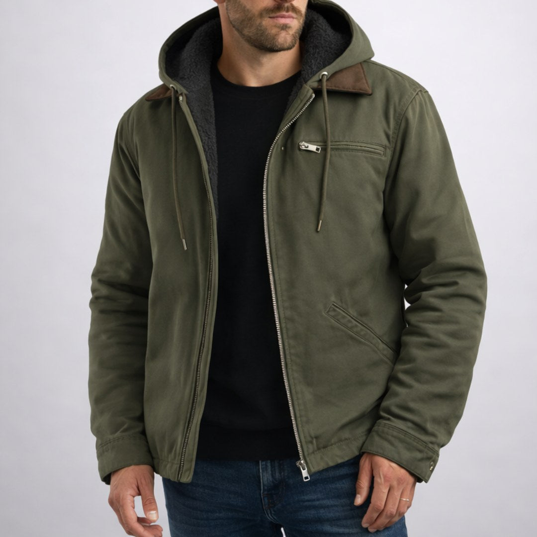 Nolan | Herren-Jacke mit Kapuze und Futter, bequeme Alltagsjacke | Nomadnts | Braun
