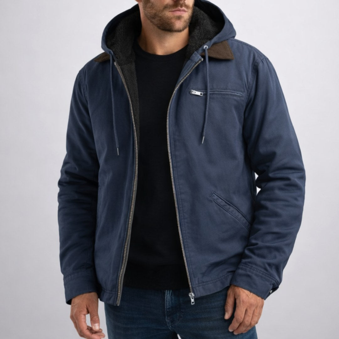 Nolan | Herren-Jacke mit Kapuze und Futter, bequeme Alltagsjacke | Nomadnts | Grün