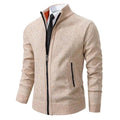 Norbert | Herren-Strickjacke mit Reißverschluss, Leichte Herbst-Strickjacke | Nomad NTS | Beige