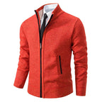 Norbert | Herren-Strickjacke mit Reißverschluss, Leichte Herbst-Strickjacke | Nomad NTS | Red
