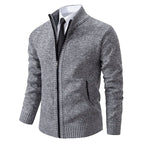 Norbert | Herren-Strickjacke mit Reißverschluss, Leichte Herbst-Strickjacke | Nomad NTS | Gray