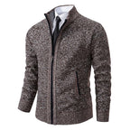 Norbert | Herren-Strickjacke mit Reißverschluss, Leichte Herbst-Strickjacke | Nomad NTS | Brown