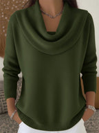 Odette | Damen Merinowoll-Pullover, Strickpullover mit Wasserfall-Ausschnitt | Nomadnts | Nomadnts