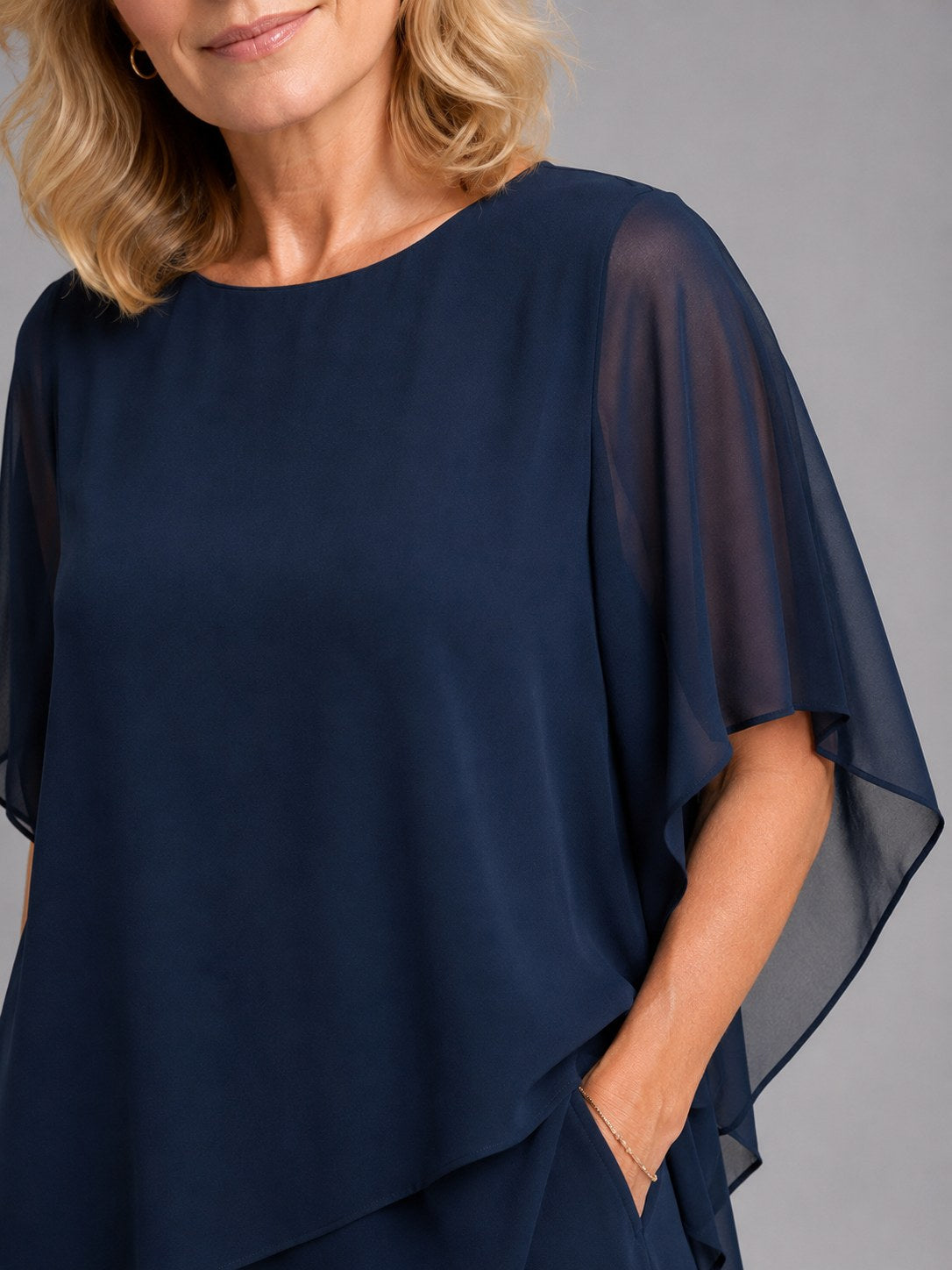 Olive | Damen Chiffon-Zweiteiler, Loungeset mit weit geschnittener Hose | Nomadnts | Nomadnts