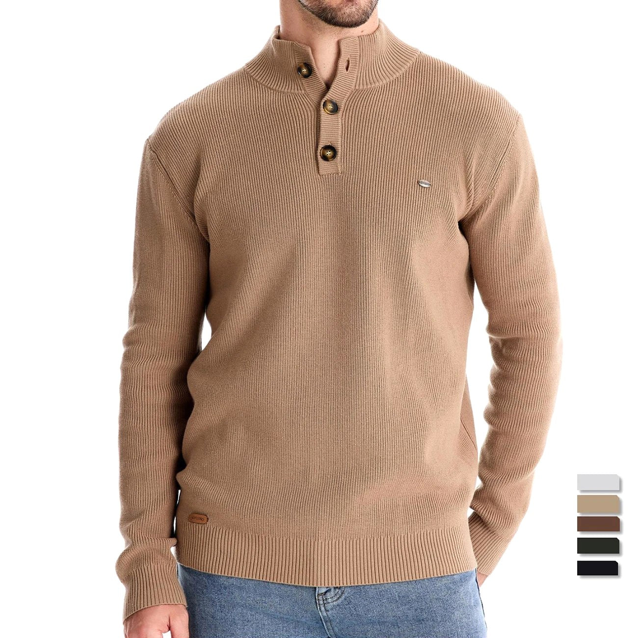 Oliver | Herrenpullover aus Baumwolle mit klassischer Passform, Eleganter Herrenpullover | Nomad NTS | Lichtgrijs