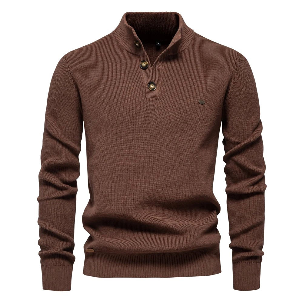 Oliver | Herrenpullover aus Baumwolle mit klassischer Passform, Eleganter Herrenpullover | Nomad NTS | Zwart