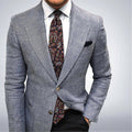 Oscar | Herren tailliert geschnittener Blazer mit strukturiertem Finish, elegante Jacke | Nomadnts | Blue
