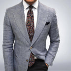 Oscar | Herren tailliert geschnittener Blazer mit strukturiertem Finish, elegante Jacke | Nomadnts | Blue