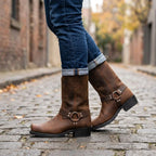 Oswin | Herren wadenhohe Cowboystiefel, Western-Stiefel im Harness-Stil | Nomadnts | Nomadnts