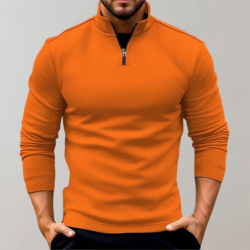 Otto | Herrenpullover mit Reißverschluss, Vielseitiger Strickpullover | Nomad NTS | Orange