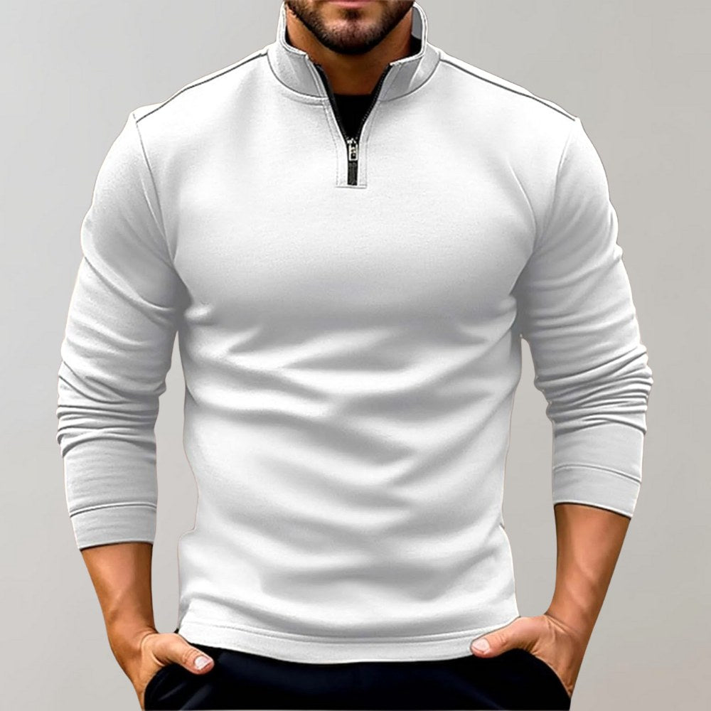 Otto | Herrenpullover mit Reißverschluss, Vielseitiger Strickpullover | Nomad NTS | White