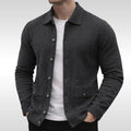 Owen | Strickjacke für Herren, fein strukturierte Strickjacke für den Lagenlook | Nomadnts | Grau