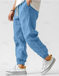 Owen | Herren locker geschnittene Leinen-Jogginghose, Hose mit schmal zulaufendem Knöchel | Nomadnts | Blue