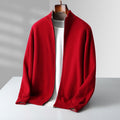 Parker | Herren-Strickjacke mit Reißverschluss, bequeme Alltags-Strickjacke | Nomadnts | Orange