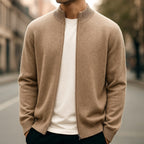 Parker | Herren-Strickjacke mit Reißverschluss, bequeme Alltags-Strickjacke | Nomadnts | Hellblau