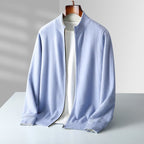 Parker | Herren-Strickjacke mit Reißverschluss, bequeme Alltags-Strickjacke | Nomadnts | Grau