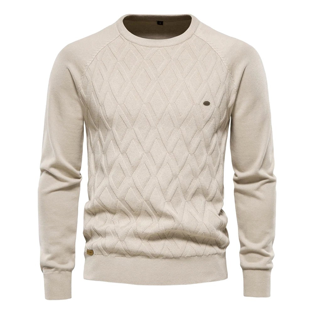Patrick | Klassischer Herren-Pullover aus Baumwolle, Eleganter Freizeit-Pullover | Nomad NTS | Bruin