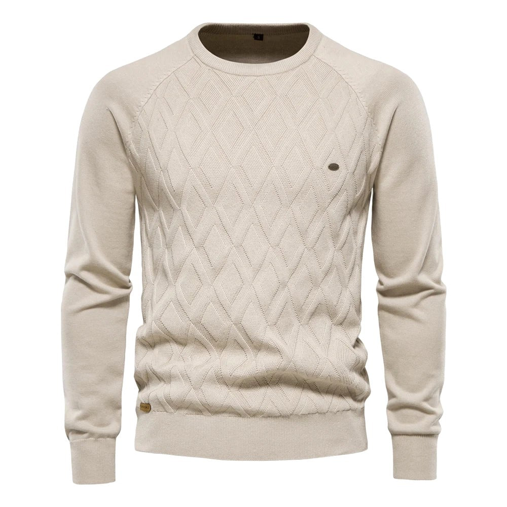 Patrick | Klassischer Herren-Pullover aus Baumwolle, Eleganter Freizeit-Pullover | Nomad NTS | Zwart