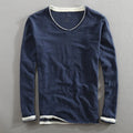 Paul | Herren-Pullover mit V-Ausschnitt und Langarm, Eleganter Freizeit-Pullover | Nomad NTS | Blau