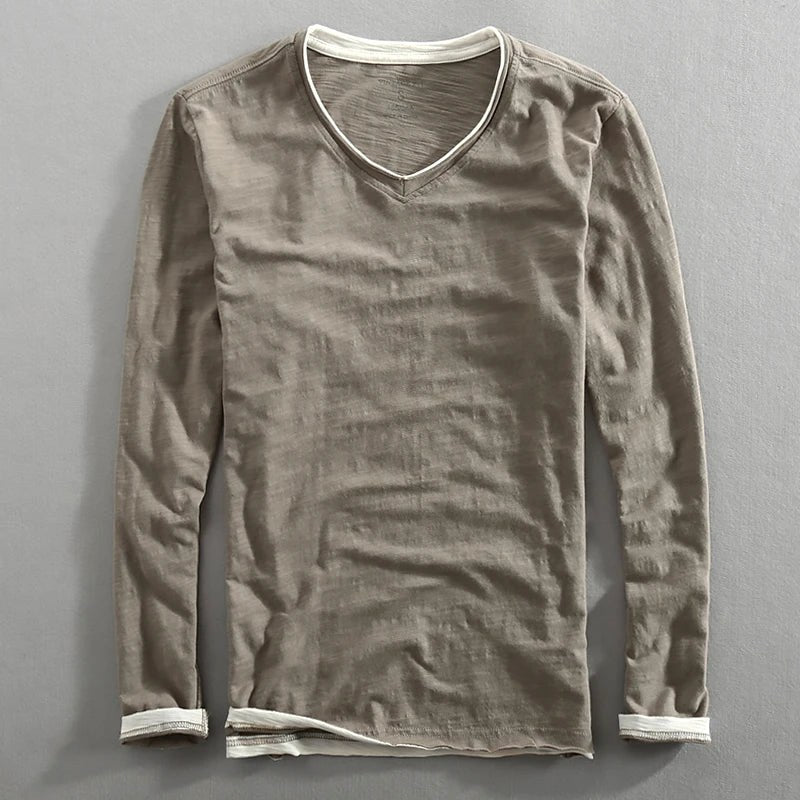 Paul | Herren-Pullover mit V-Ausschnitt und Langarm, Eleganter Freizeit-Pullover | Nomad NTS | Schwarz