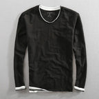 Paul | Herren-Pullover mit V-Ausschnitt und Langarm, Eleganter Freizeit-Pullover | Nomad NTS | Weiß