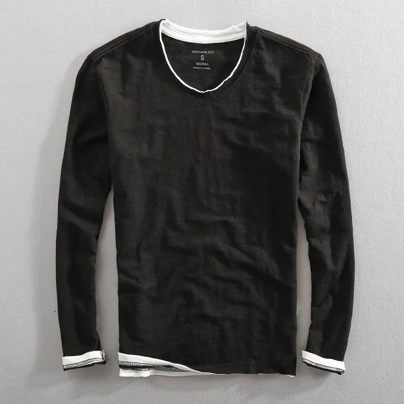 Paul | Herren-Pullover mit V-Ausschnitt und Langarm, Eleganter Freizeit-Pullover | Nomad NTS | Weiß