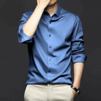 Paweł | Elegante Seidentbluse aus 100% Seide, Klassische Businessbluse | Nomad NTS
