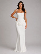 Penelope | Damen Bodycon-Maxikleid mit drapiertem Corset, geformte Silhouette Abendkleid | Nomadnts | Nomadnts