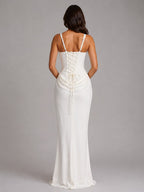 Penelope | Damen Bodycon-Maxikleid mit drapiertem Corset, geformte Silhouette Abendkleid | Nomadnts | Nomadnts