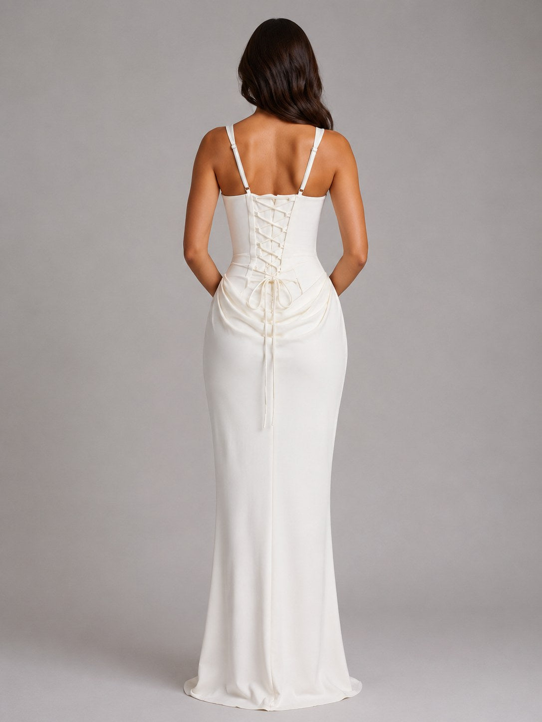 Penelope | Damen Bodycon-Maxikleid mit drapiertem Corset, geformte Silhouette Abendkleid | Nomadnts | Nomadnts