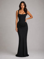 Penelope | Damen Bodycon-Maxikleid mit drapiertem Corset, geformte Silhouette Abendkleid | Nomadnts | Nomadnts